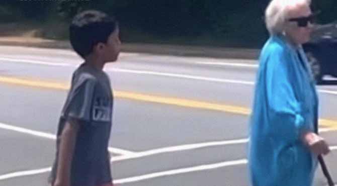 Poor Boy Helped Older Blind Lady Get Home – Next Morning, Black SUVs Pulled up to His Family’s Trailer