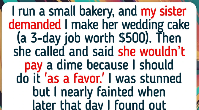 I Refused to Bake My Sister’s Wedding Cake for Free
