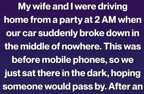 Our Car Broke Down at 2 A.M.—Years Later, the Stranger Who Helped Us Appeared on the News and Left Us Speechless